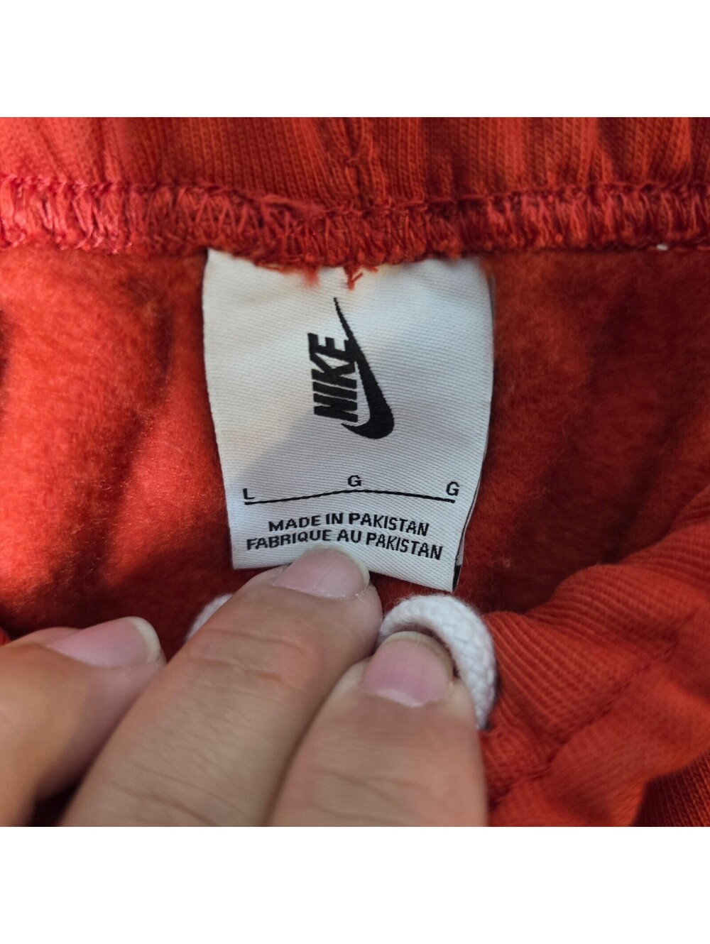 Nike Solo Swoosh Men's Burnt Orange Fleece Pants Sz Large - Picture 3 of 9